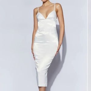 Corset Midi Dress - White